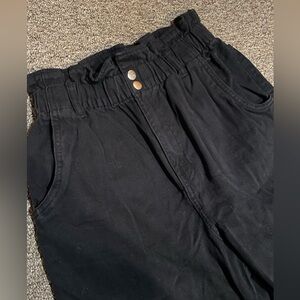 Black High-Waisted denim pants